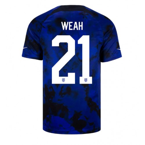 Maillot de foot États-Unis Timothy Weah #21 Extérieur Monde 2022 Manches Courte